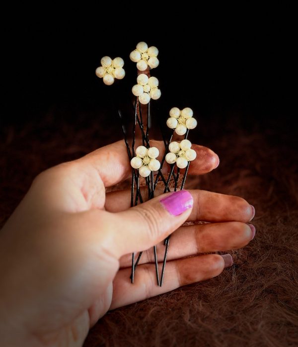 Pack Of 6 Designer Handmade hair pins