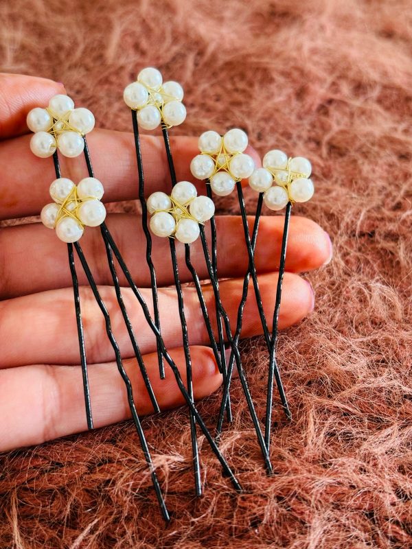 Pack Of 6 Designer Handmade hair pins - Image 4